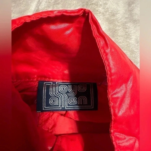 LLOYD ALLEN Vintage Nylon Rain Jacket Red Women’s Size s - Picture 8 of 8